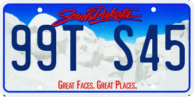 SD license plate 99TS45