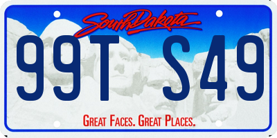 SD license plate 99TS49