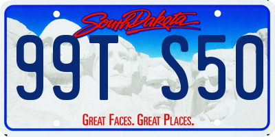 SD license plate 99TS50