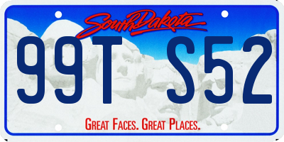SD license plate 99TS52
