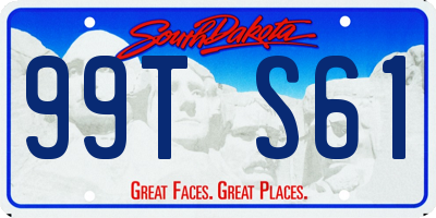 SD license plate 99TS61