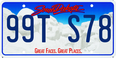 SD license plate 99TS78