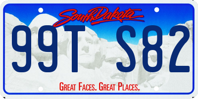 SD license plate 99TS82