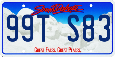SD license plate 99TS83