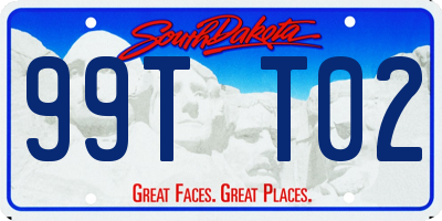 SD license plate 99TT02