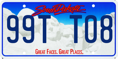 SD license plate 99TT08