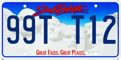 SD license plate 99TT12