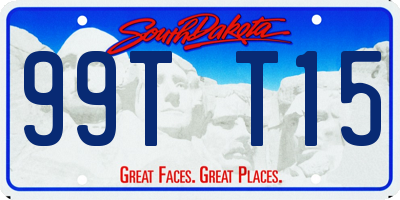 SD license plate 99TT15
