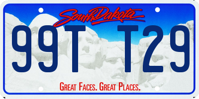 SD license plate 99TT29