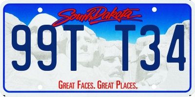 SD license plate 99TT34
