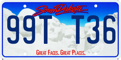 SD license plate 99TT36