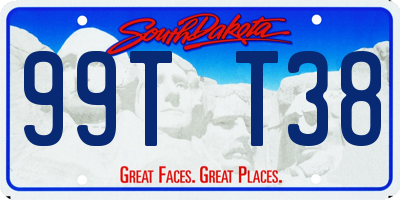 SD license plate 99TT38