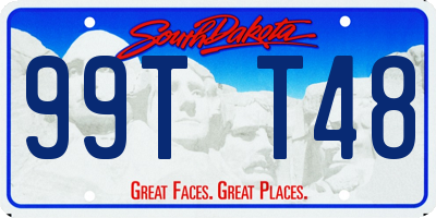 SD license plate 99TT48