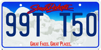 SD license plate 99TT50