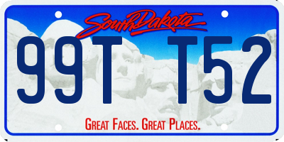 SD license plate 99TT52