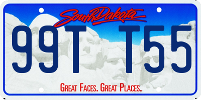 SD license plate 99TT55