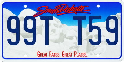 SD license plate 99TT59