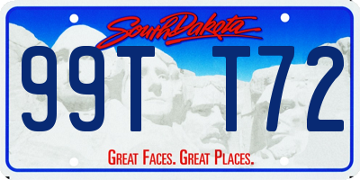 SD license plate 99TT72