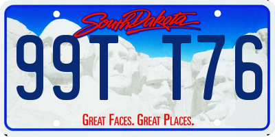 SD license plate 99TT76