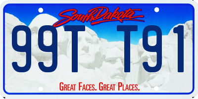 SD license plate 99TT91