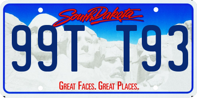 SD license plate 99TT93