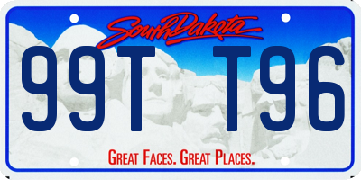 SD license plate 99TT96