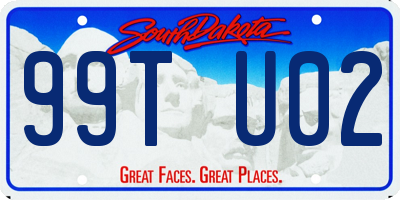 SD license plate 99TU02