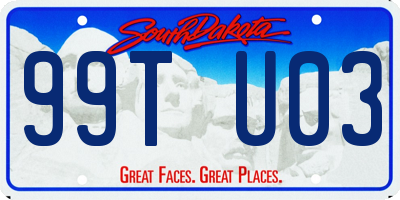 SD license plate 99TU03