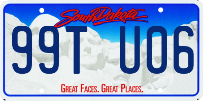 SD license plate 99TU06