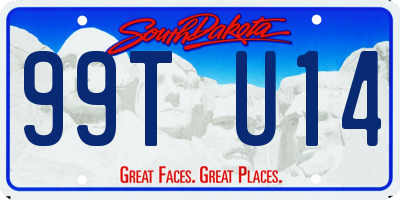 SD license plate 99TU14
