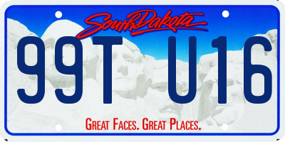 SD license plate 99TU16