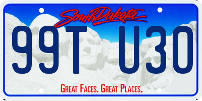 SD license plate 99TU30