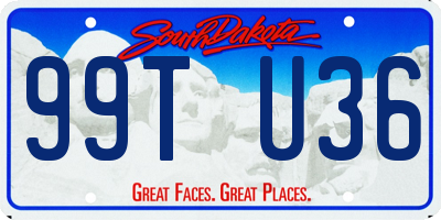 SD license plate 99TU36