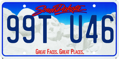 SD license plate 99TU46