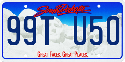SD license plate 99TU50