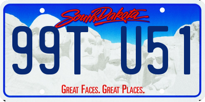 SD license plate 99TU51