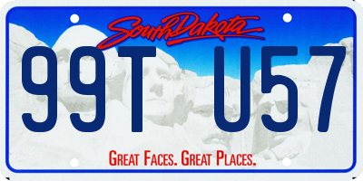 SD license plate 99TU57