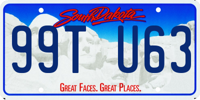 SD license plate 99TU63
