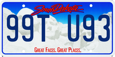 SD license plate 99TU93