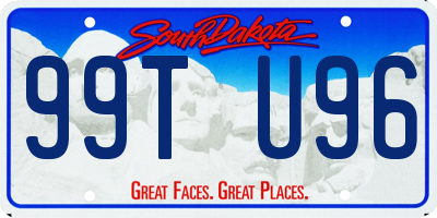 SD license plate 99TU96