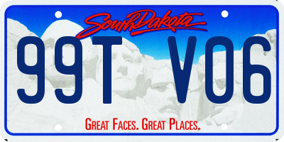 SD license plate 99TV06