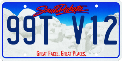 SD license plate 99TV12