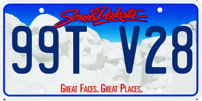 SD license plate 99TV28