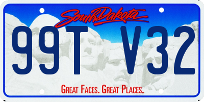 SD license plate 99TV32