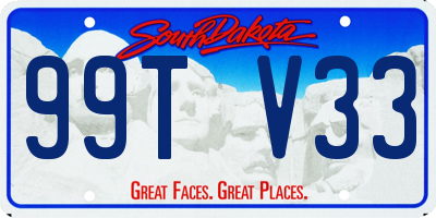 SD license plate 99TV33