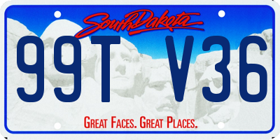 SD license plate 99TV36