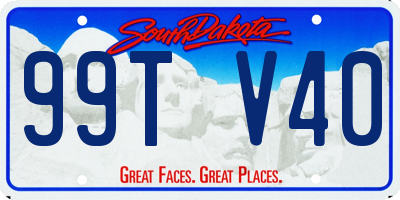 SD license plate 99TV40