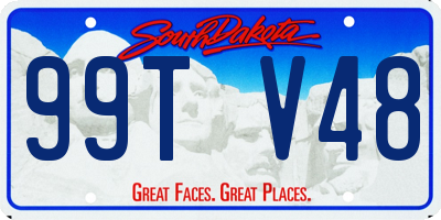 SD license plate 99TV48