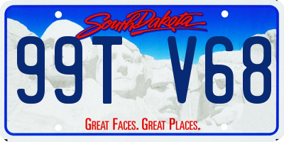 SD license plate 99TV68