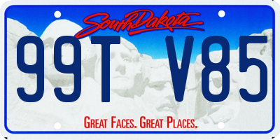 SD license plate 99TV85